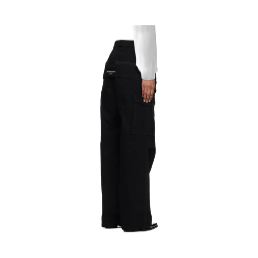 Double-Waisted Cargo Wide-Leg Jeans