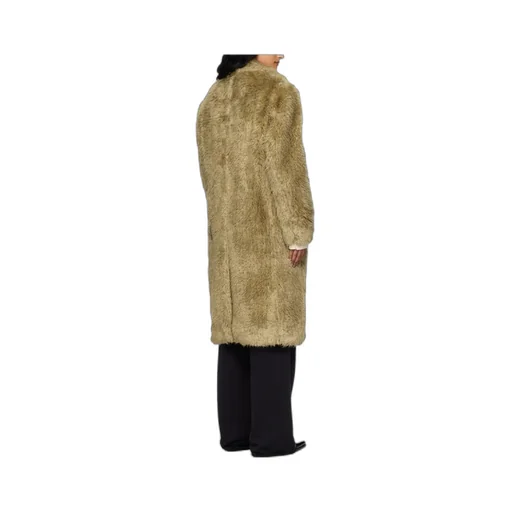 Fields Buttons Faux Fur Coat