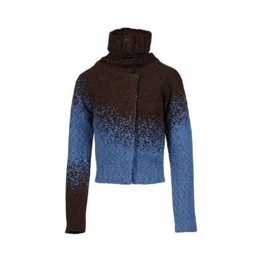 Flow Jacquard Cropped Cardigan