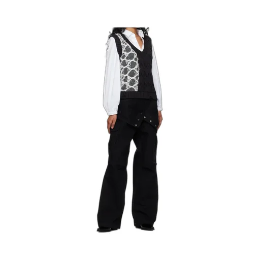 Double-Waisted Cargo Wide-Leg Jeans