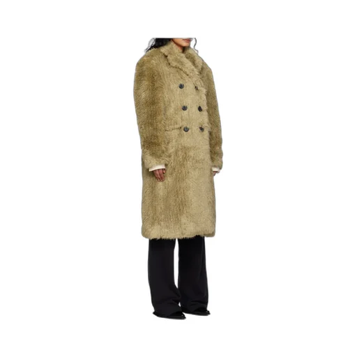 Fields Buttons Faux Fur Coat