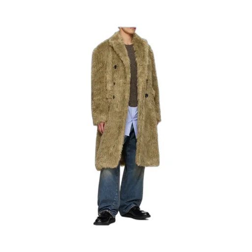 Fields Buttons Faux Fur Coat