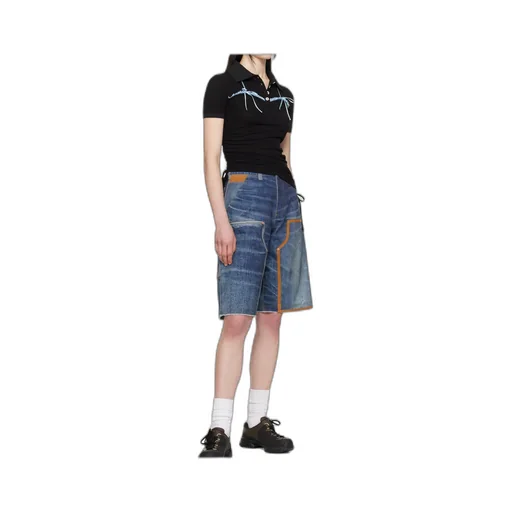 Cotton Denim Shorts