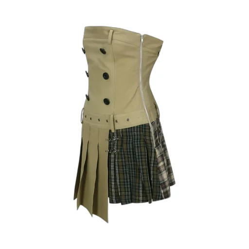 Double Pleats Trench Dress