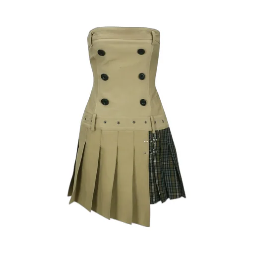 Double Pleats Trench Dress