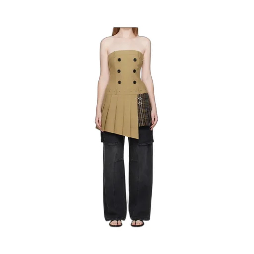 Double Pleats Trench Dress