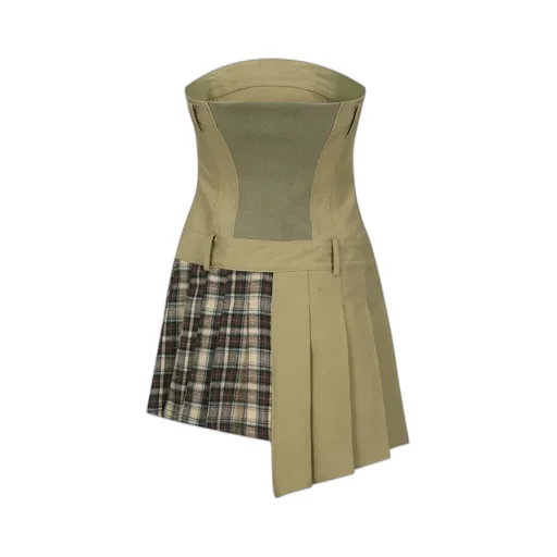 Double Pleats Trench Dress