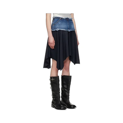 Combination Fairy Denim Midi Skirt