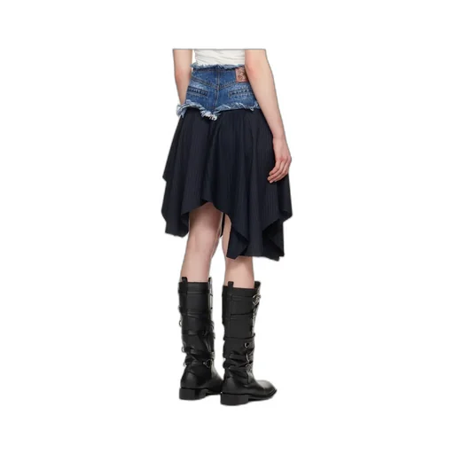 Combination Fairy Denim Midi Skirt