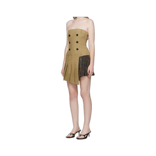 Double Pleats Trench Dress