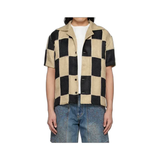 Patchwork Camp-Collar Shirt
