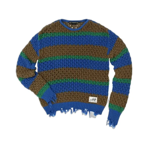 Damaged Stripe Sweater