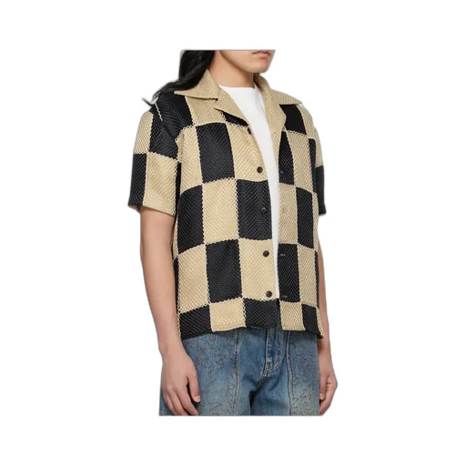 Patchwork Camp-Collar Shirt
