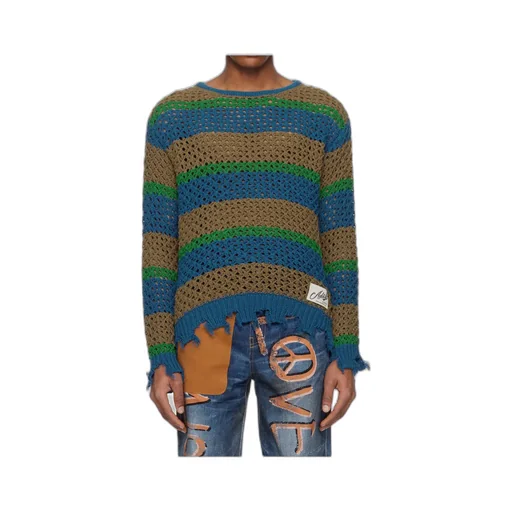 Damaged Stripe Sweater