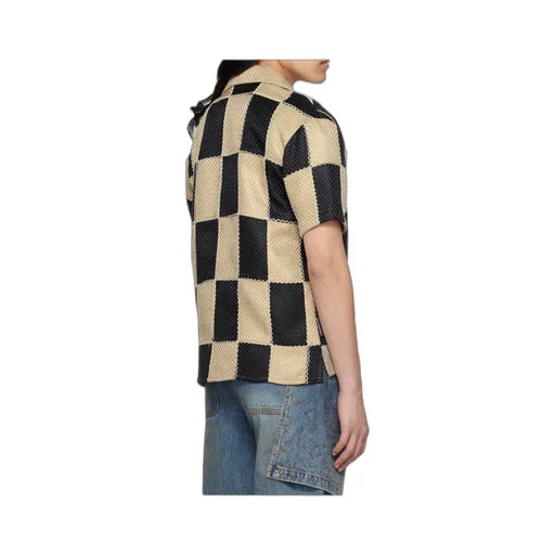 Patchwork Camp-Collar Shirt