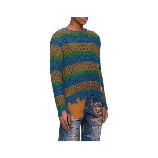 Damaged Stripe Sweater