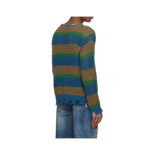 Damaged Stripe Sweater