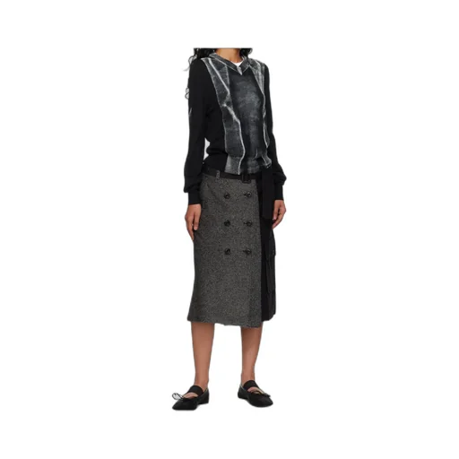 Whitney Trench Pleated Midi Skirt
