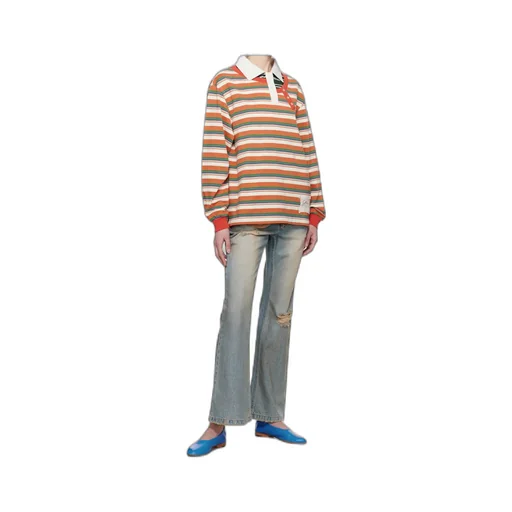 Piqué Inserted Long Sleeve Polo