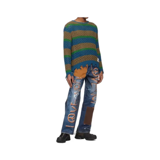 Damaged Stripe Sweater