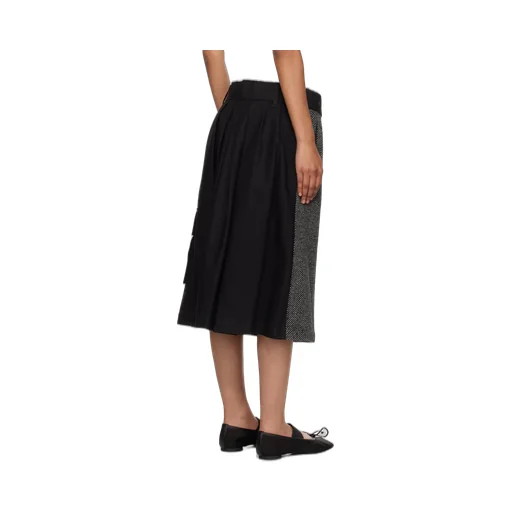 Whitney Trench Pleated Midi Skirt