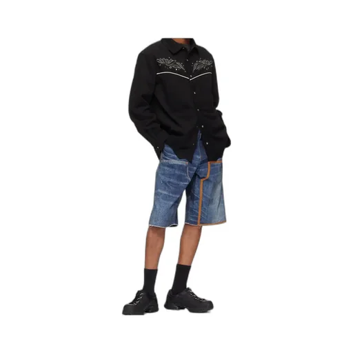 Cotton Denim Shorts