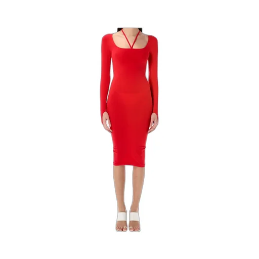 Sculpting Jersey Midi Gown