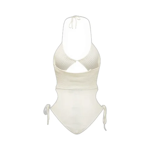 Hollowed-Out Ribbed Swimsuit