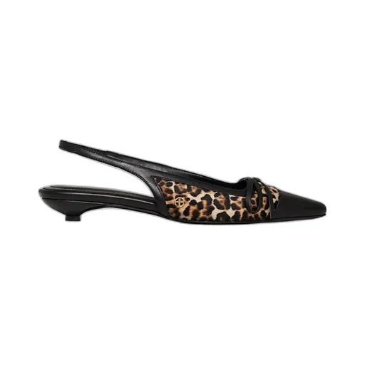 Zoey Leopard-Print Slingback Ballet Flats