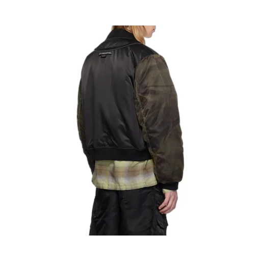 Mesh-Sleeve Bomber Jacket