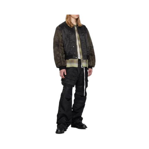 Mesh-Sleeve Bomber Jacket