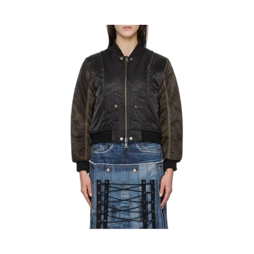 Mesh-Sleeve Bomber Jacket