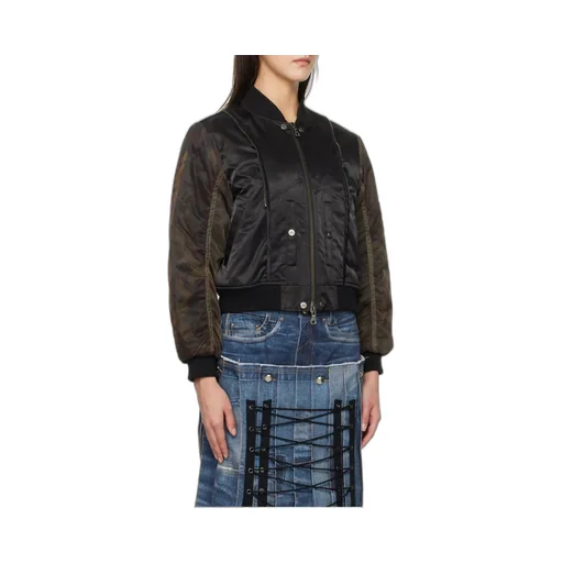 Mesh-Sleeve Bomber Jacket