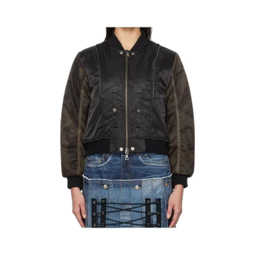 Mesh-Sleeve Bomber Jacket