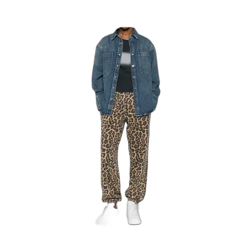 Leopard-Print Track Pants