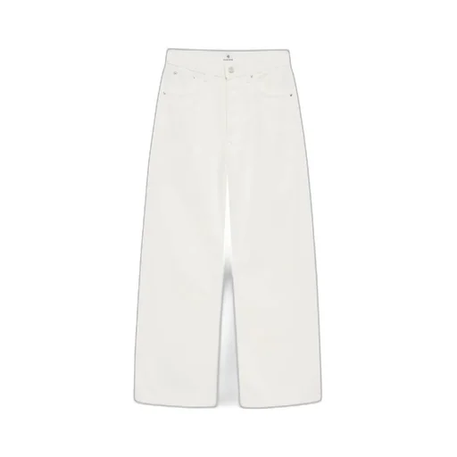 Anine Bing Logo Patch Straight Leg Jeans