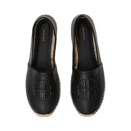 Anine Bing Paloma Logo Embossed Espadrilles