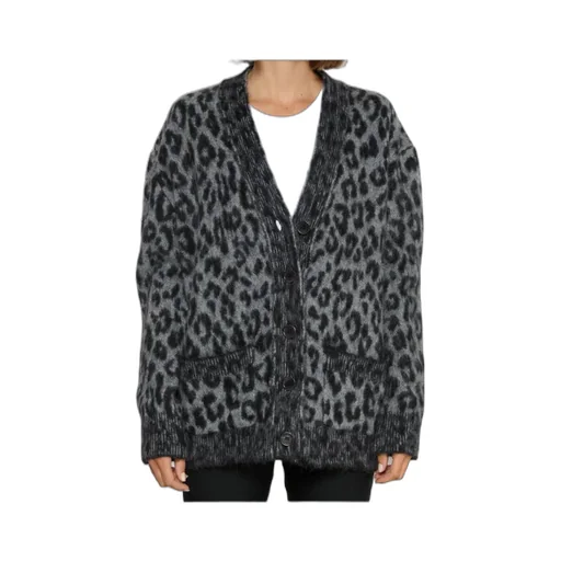 Banks Leopard-Print Button Cardigan