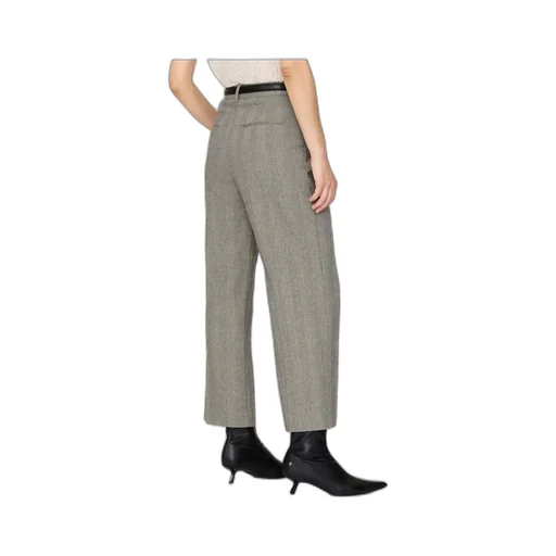 Mid Rise Belen Herringbone Trousers