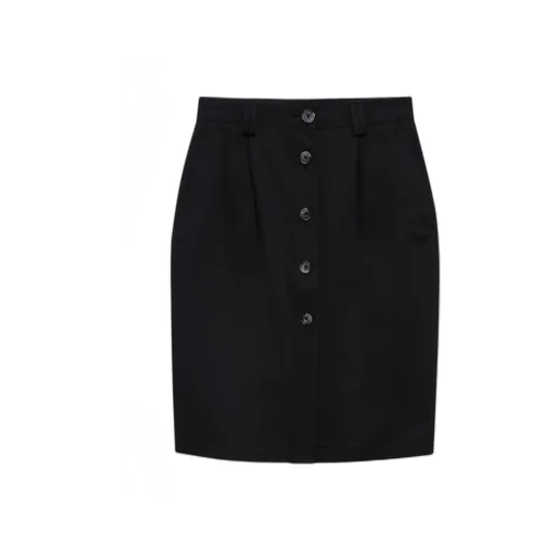 Zaire Front Button Fastened Midi Skirt