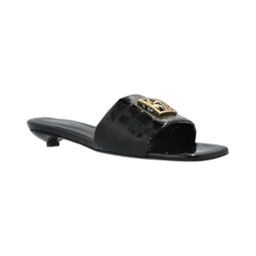 Open-Toe Kitten Heel Slides