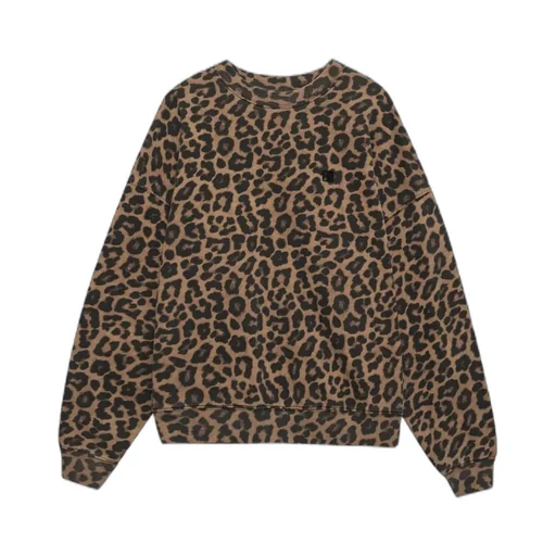 Leopard Printed Crewneck Sweatshirt