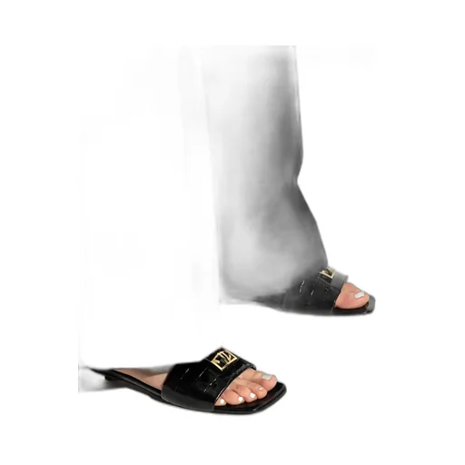 Open-Toe Kitten Heel Slides