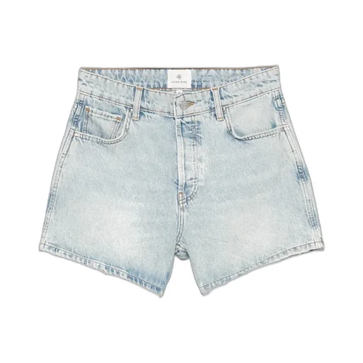 Belt-Loop Denim Shorts
