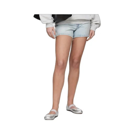 Belt-Loop Denim Shorts