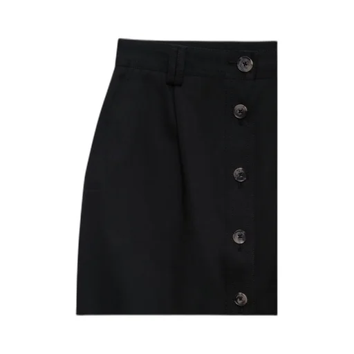 Zaire Front Button Fastened Midi Skirt