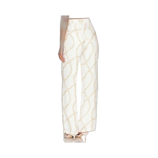 Chain Link-Print Trousers