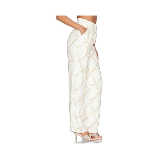 Chain Link-Print Trousers