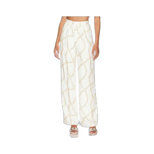 Chain Link-Print Trousers