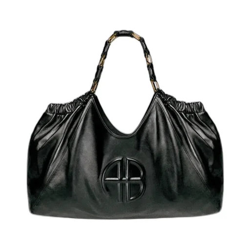 Logo-Embossed Leather Tote Bag